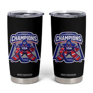 USA Ice Hockey Tumbler Cup America Champions Patriotic Ice Hockey Team Fan TS10 Black Print Your Wear