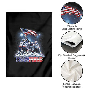 USA Ice Hockey Garden Flag Hockey Champions 2026 USA Players Raising Flag On Ice TS10 Print Your Wear