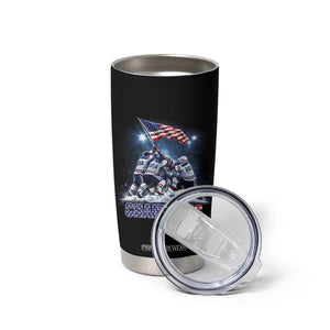 USA Ice Hockey Tumbler Cup Hockey Champions 2026 USA Players Raising Flag On Ice TS10 Print Your Wear