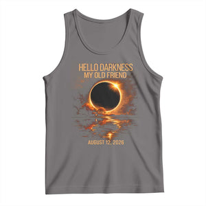 Solar Eclipse 2026 Tank Top Hello Darkness 12 August 2026 Totality Gift TS10 Deep Heather Print Your Wear