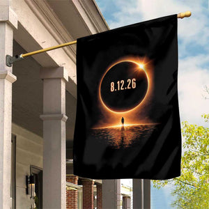 Total Solar Eclipse 2026 Garden Flag August 12th Totality Gift TS10 Print Your Wear