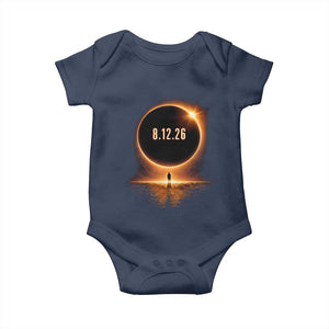 Total Solar Eclipse 2026 Baby Onesie August 12th Totality Gift TS10 Navy Print Your Wear