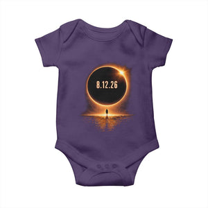Total Solar Eclipse 2026 Baby Onesie August 12th Totality Gift TS10 Purple Print Your Wear