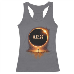 Total Solar Eclipse 2026 Racerback Tank Top August 12th Totality Gift TS10 Charcoal Print Your Wear