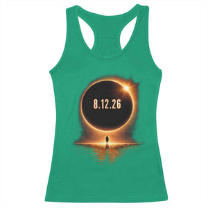 Total Solar Eclipse 2026 Racerback Tank Top August 12th Totality Gift TS10 Irish Green Print Your Wear
