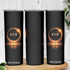 Total Solar Eclipse 2026 Skinny Tumbler August 12th Totality Gift TS10 Print Your Wear