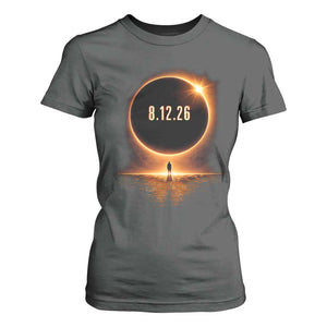 Total Solar Eclipse 2026 T Shirt For Women August 12th Totality Gift TS10 Dark Heather Print Your Wear