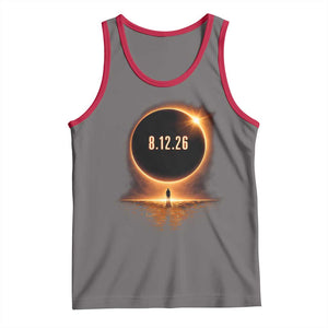 Total Solar Eclipse 2026 Tank Top August 12th Totality Gift TS10 Deep Heather Red Print Your Wear