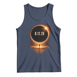Total Solar Eclipse 2026 Tank Top August 12th Totality Gift TS10 Navy Print Your Wear