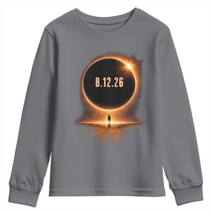Total Solar Eclipse 2026 Youth Sweatshirt August 12th Totality Gift TS10 Charcoal Print Your Wear