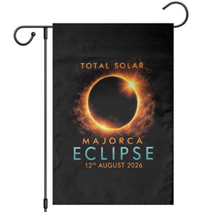 Total Solar Eclipse Garden Flag 12th August 2026 Majorca Totality TS10 Black Print Your Wear