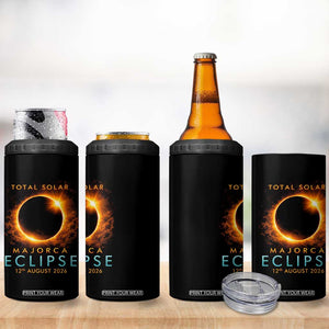Total Solar Eclipse 4 in 1 Can Cooler Tumbler 12th August 2026 Majorca Totality TS10 Print Your Wear