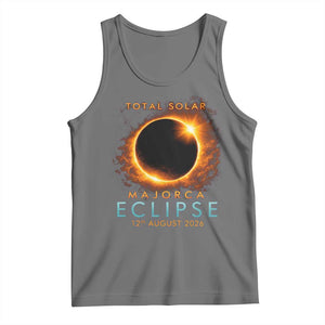 Total Solar Eclipse Tank Top 12th August 2026 Majorca Totality TS10 Black Heather Print Your Wear