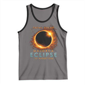 Total Solar Eclipse Tank Top 12th August 2026 Majorca Totality TS10 Deep Heather Black Print Your Wear