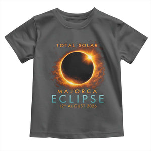 Total Solar Eclipse Toddler T Shirt 12th August 2026 Majorca Totality TS10 Dark Heather Print Your Wear