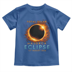 Total Solar Eclipse Toddler T Shirt 12th August 2026 Majorca Totality TS10 Royal Blue Print Your Wear