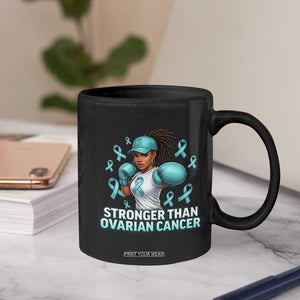 Black Women Fight Ovarian Cancer Awareness Coffee Mug African American Teal Ribbon Support TS10 Print Your Wear