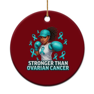 Black Women Fight Ovarian Cancer Awareness Ceramic Ornament African American Teal Ribbon Support TS10 1pc Red Print Your Wear