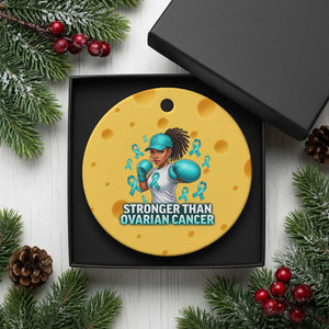 Black Women Fight Ovarian Cancer Awareness Ceramic Ornament African American Teal Ribbon Support TS10 1pc Yellow Cheese Print Your Wear