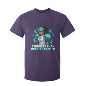 Black Women Fight Ovarian Cancer Awareness T Shirt For Kid African American Teal Ribbon Support TS10 Purple Print Your Wear
