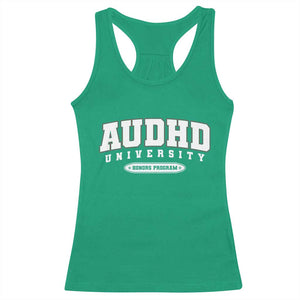 AUDHD Racerback Tank Top Neurodivergent ADHD Autism Awareness Neurotypical Gift TS10 Irish Green Print Your Wear