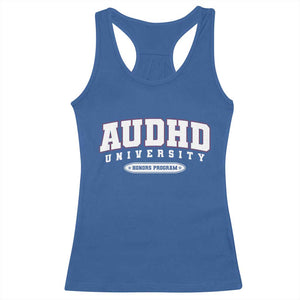 AUDHD Racerback Tank Top Neurodivergent ADHD Autism Awareness Neurotypical Gift TS10 Royal Blue Print Your Wear