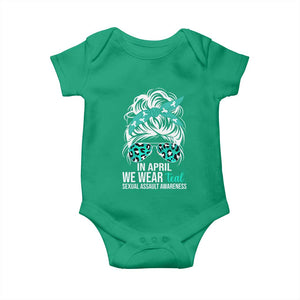 Sexual Assault Awareness Baby Onesie In April We Wear Teal Women TS10 Irish Green Print Your Wear
