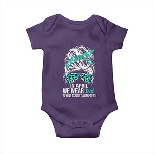 Sexual Assault Awareness Baby Onesie In April We Wear Teal Women TS10 Purple Print Your Wear
