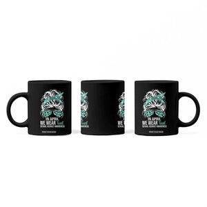 Sexual Assault Awareness Coffee Mug In April We Wear Teal Women TS10 Print Your Wear