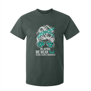 Sexual Assault Awareness T Shirt For Kid In April We Wear Teal Women TS10 Dark Forest Green Print Your Wear