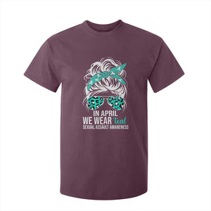 Sexual Assault Awareness T Shirt For Kid In April We Wear Teal Women TS10 Maroon Print Your Wear