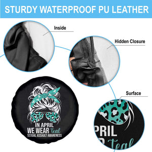 Sexual Assault Awareness Spare Tire Cover In April We Wear Teal Women TS10 Print Your Wear