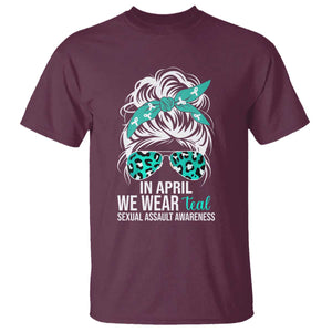Sexual Assault Awareness T Shirt In April We Wear Teal Women TS10 Maroon Print Your Wear
