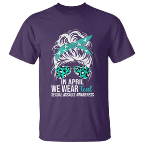 Sexual Assault Awareness T Shirt In April We Wear Teal Women TS10 Purple Print Your Wear