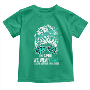 Sexual Assault Awareness Toddler T Shirt In April We Wear Teal Women TS10 Irish Green Print Your Wear
