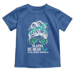Sexual Assault Awareness Toddler T Shirt In April We Wear Teal Women TS10 Royal Blue Print Your Wear