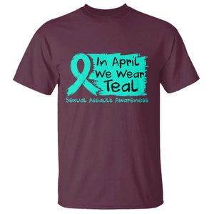 Sexual Assault Awareness T Shirt In April We Wear Teal TS10 Maroon Print Your Wear