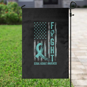 Sexual Assault Awareness Garden Flag Fight Cancer American Flag Teal Ribbon TS10 Print Your Wear