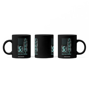 Sexual Assault Awareness Coffee Mug Fight Cancer American Flag Teal Ribbon TS10 Print Your Wear