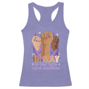 In May We Wear Purple Lupus Awareness Racerback Tank Top Purple Ribbon TS10 Violet Print Your Wear