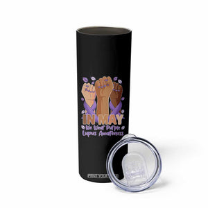 In May We Wear Purple Lupus Awareness Skinny Tumbler Purple Ribbon TS10 Print Your Wear