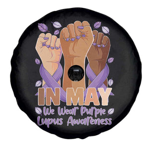 In May We Wear Purple Lupus Awareness Spare Tire Cover Purple Ribbon TS10 Print Your Wear