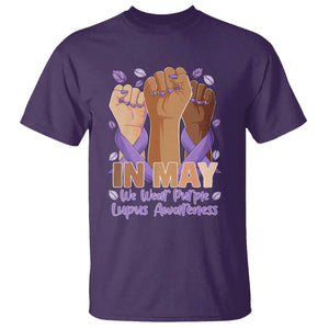 In May We Wear Purple Lupus Awareness T Shirt Purple Ribbon TS10 Purple Print Your Wear