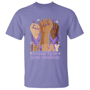 In May We Wear Purple Lupus Awareness T Shirt Purple Ribbon TS10 Violet Print Your Wear