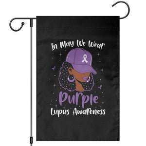 Lupus Awareness Garden Flag African American Black Women Fight Lupus Purple Ribbon TS10 Black Print Your Wear