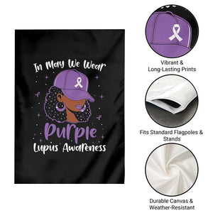 Lupus Awareness Garden Flag African American Black Women Fight Lupus Purple Ribbon TS10 Print Your Wear