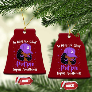 Lupus Awareness Ceramic Ornament African American Black Women Fight Lupus Purple Ribbon TS10 Print Your Wear