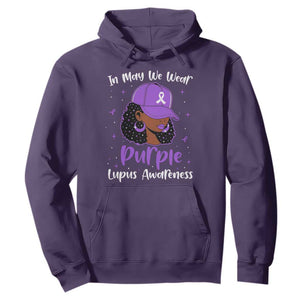 Lupus Awareness Hoodie African American Black Women Fight Lupus Purple Ribbon TS10 Purple Print Your Wear
