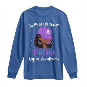 Lupus Awareness Long Sleeve Shirt African American Black Women Fight Lupus Purple Ribbon TS10 Royal Blue Print Your Wear