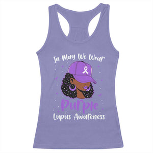 Lupus Awareness Racerback Tank Top African American Black Women Fight Lupus Purple Ribbon TS10 Violet Print Your Wear